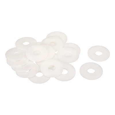 #ad 20Pcs M16 Nylon Flat Washers 16mm ID 50mm OD 3mm Thick White $15.02
