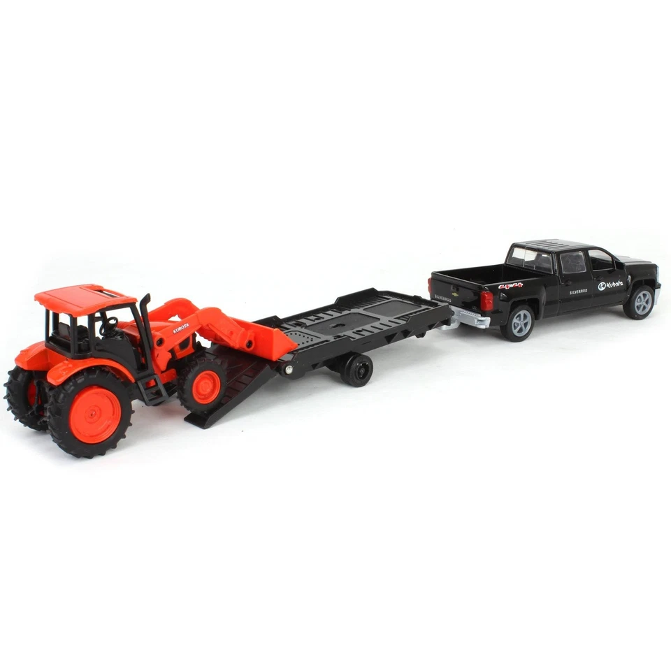 New Ray 1/43 Chevy Pickup Trailer Kubota M5-111 Tractor Loader SS-34213 - Image 3 of 4