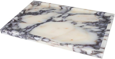 Real Luxurious Natural Marble Vanity Tray Genuine Marble/Stone Storage Tray for