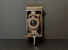Antique Kodak Rainbow Hawk-Eye Folding Camera - Brown Bellows
