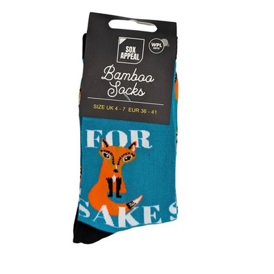 For Fox Sake Socks For Her UK 4-7 Bambus Socken Neuheit Geschenkidee
