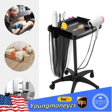 Rolling Salon Tray Cart Hair Extension Tool Tray Cart Movable Hair Extension Car