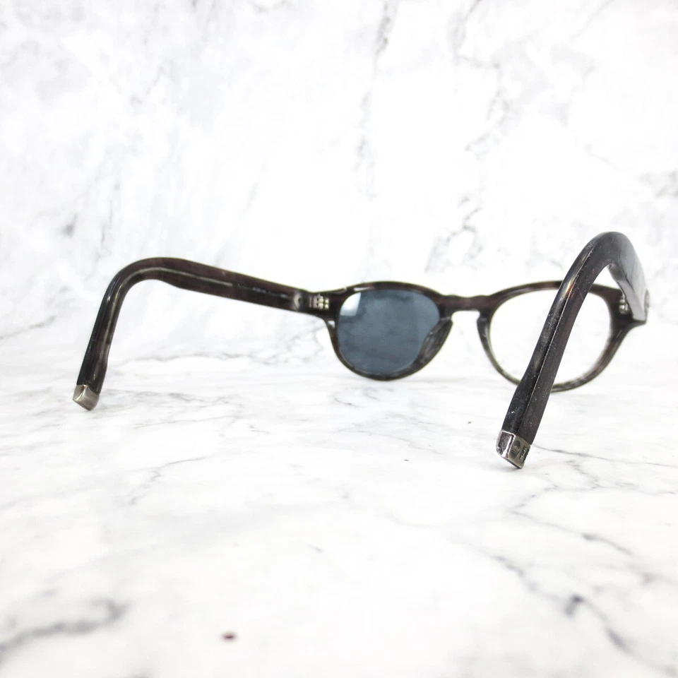 Gafas de sol John Varvatos Cat 3 grises marrón borde completo marcos redondos 49-20-145 Foto 4 de 4