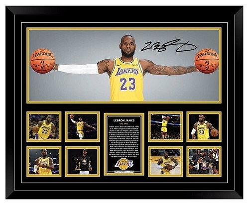 LEBRON JAMES WINGS MVP LA LAKERS SIGNED PHOTO FRAMED LIMITED EDITION MEMORABILIA - Picture 3 of 5