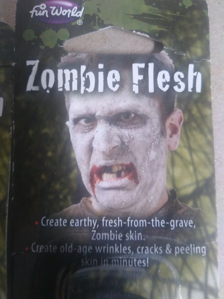 Lote de 4 Maquillaje Carne Zombie Mundo Divertido Foto 3 de 3