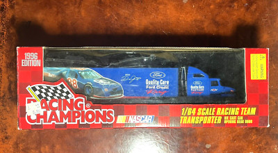 1996 DALE JARRETT 1/64 #88 Ford Quality Care Racing Team Transporter Hauler