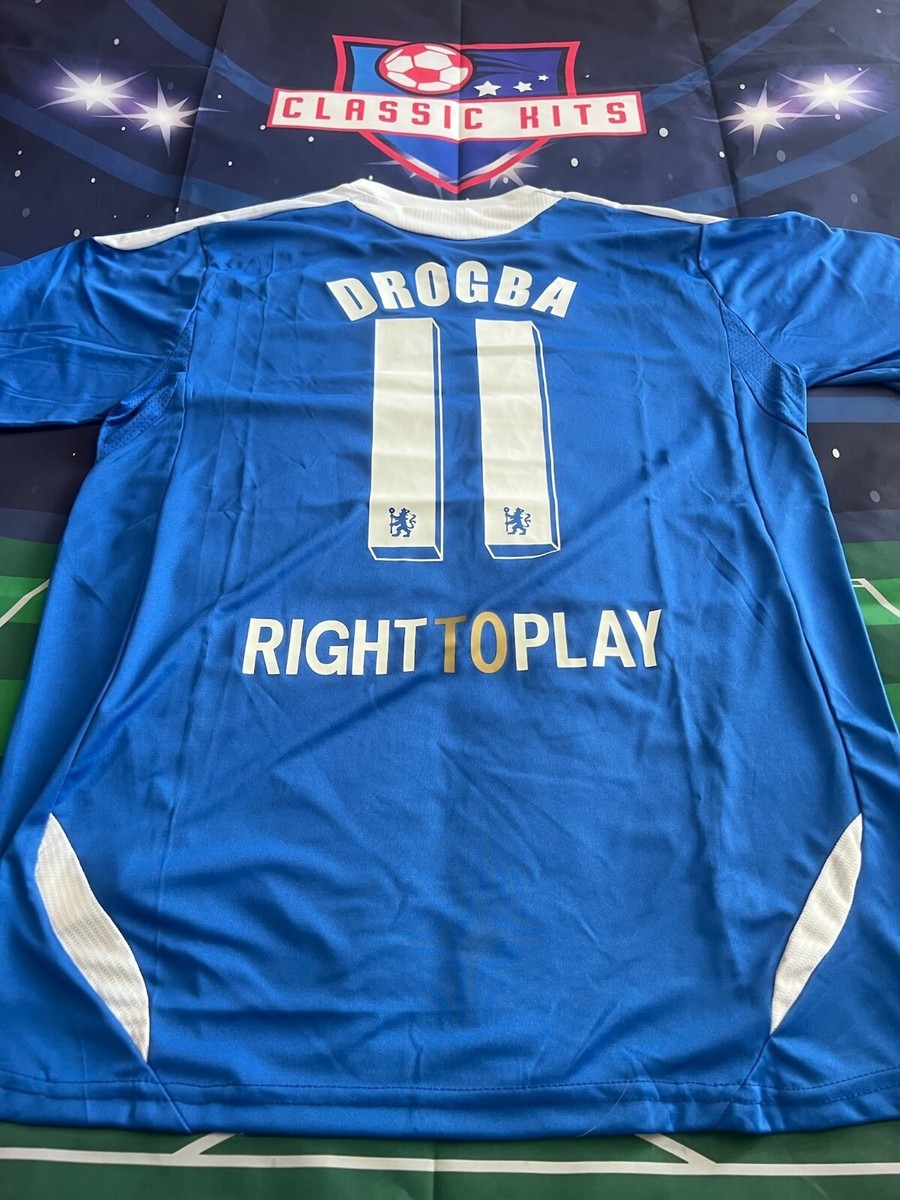 Didier Drogba 11-12 Chelsea Home UCL Final Retro Jersey #11