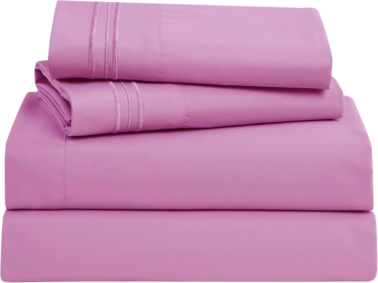 Bed Sheets, Premier 1800 Series 4 Piece Bed Sheet Set, Deep Pocket, Wrinkle, Fad-image