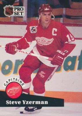 1991-92 Pro Set French #571 STEVE YZERMAN - Detroit Red Wings