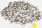 LOT OF 100 BREEZE MINIATURE STAINLESS STEEL HOSE CLAMP SAE 10 9/16"-1-1/16"