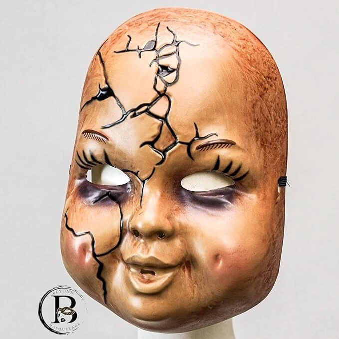 Scary Halloween Mask Chucky Baby Doll Devil Face Mask Creepy Masquerade Mask - Image 3 of 4