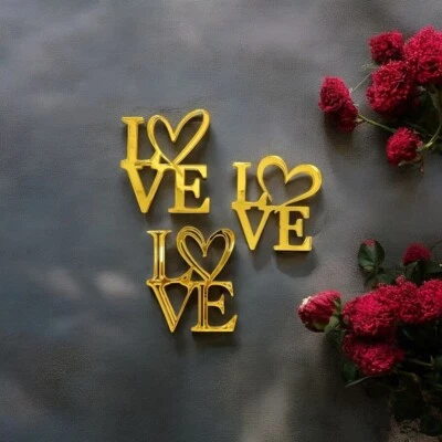 St.Valentin Cupcake Gâteau Amour Charms Décoration Acrylique Couleurs Variées - Photo 1/2