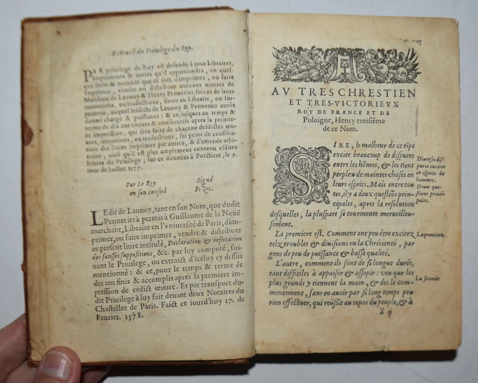 LA DECLARATION – ediz.1582 – Launoy – DOTTRINE ERETICHE – RARISSIMO – legatura - Immagine 4 di 4