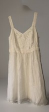 Ann Taylor White Embroidered Dress Cottagecore Boho Size 6 NWT 