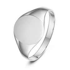 Ladies Oval Signet Ring Sterling Silver 925 Hallmarked Ring