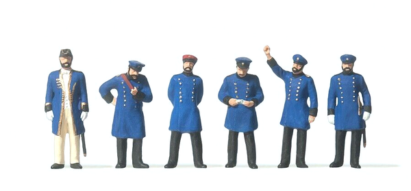 Preiser 12130 KöNiglich PreußIsches Bahnpersonal Um 1900, 6 Figuren H0 1:87 Neu-image