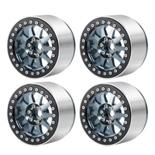4X Metal 2.2'' Beadlock Wheel Rim Tire for 1/10 RC Axial SCX10 RR10 Wraith 90048