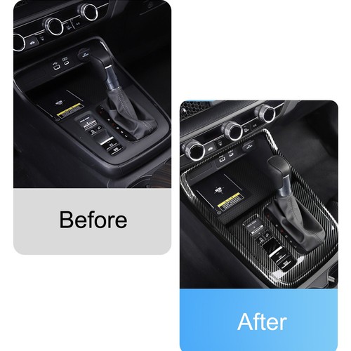 para Honda CR-V 2022 2023 Fibra de carbono Caja de cambio Marco Cubierta 1 pieza - Imagen 3 de 11