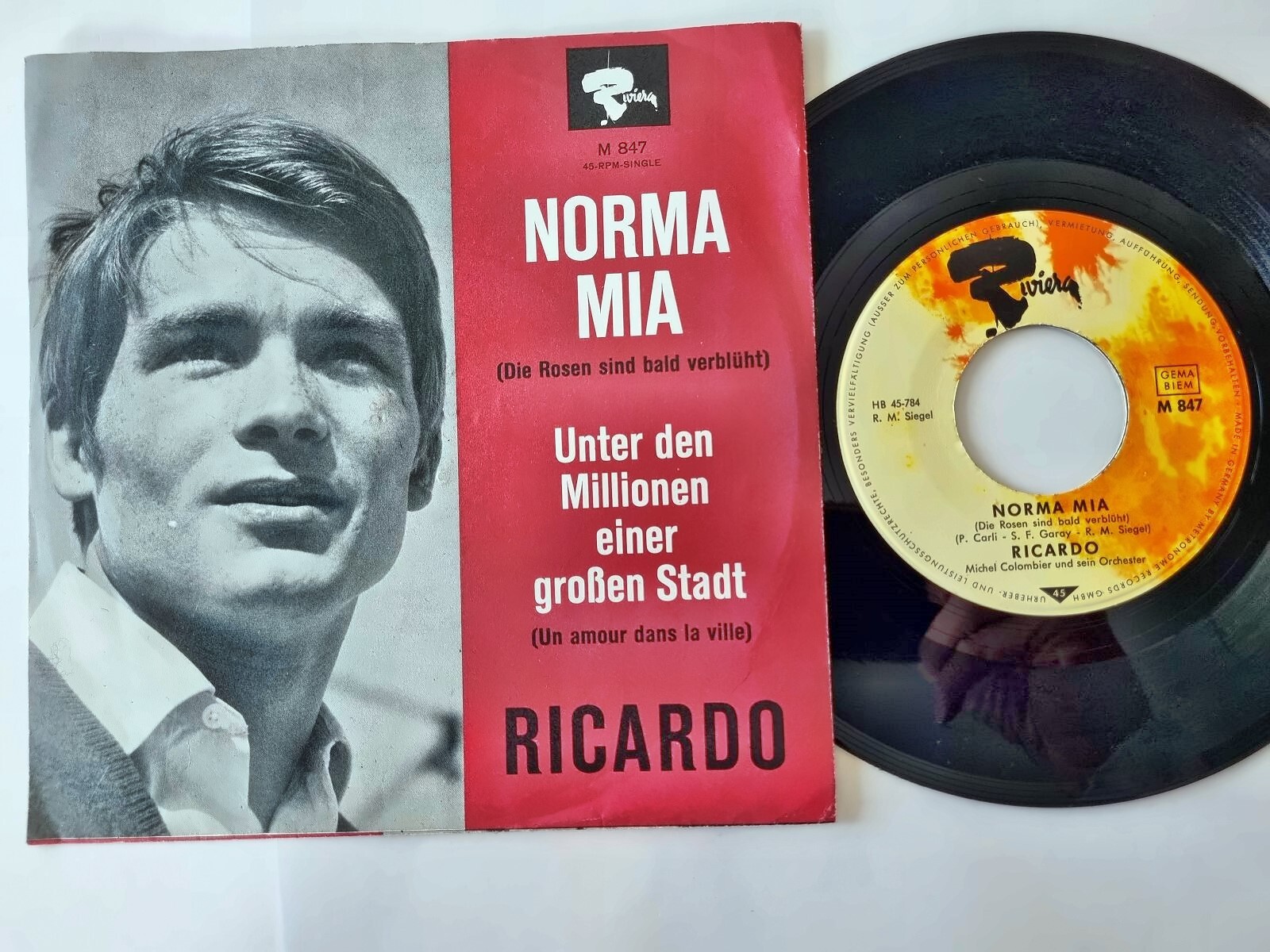 Ricardo - Norma mia (Die Rosen sind bald verblüht) 7'' Vinyl Germany