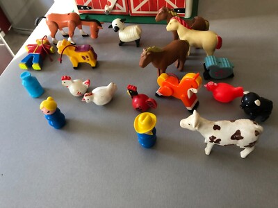 Jouet Vintage Fisher-Price N°915 Avec Animaux Et Personnages (1967) | Ferme Fisher Price
