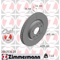 Zimmermann 2X Bremsscheibe Vorne Ø296 Mm FüR Nissan Qashqai II J11 J11_ 1.2