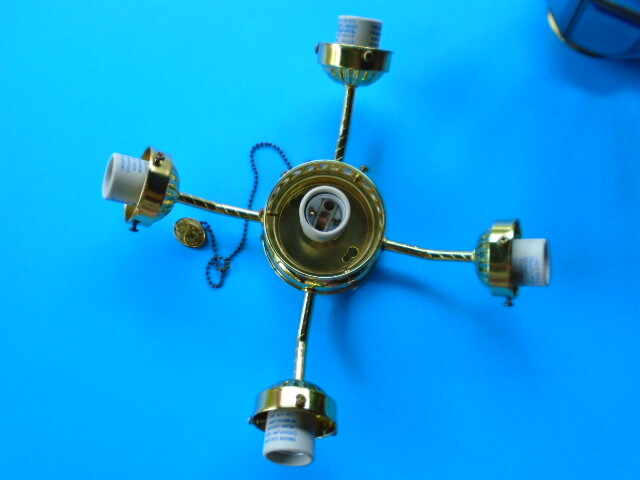 Hampton Bay Ceiling Fan Replacement Light Kit 5 Bulb Bright Gold