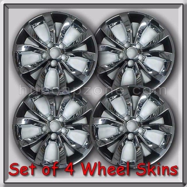 Set 4 Chrome / Black Chrysler 300 Wheel Skins Hubcaps 20152016 17