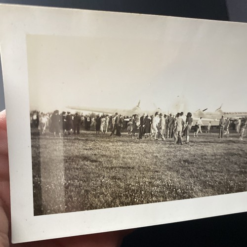1940 Airplanes Aircraft Airport Crowds of People Aviation Original Photo P13e3 - Picture 3 of 16