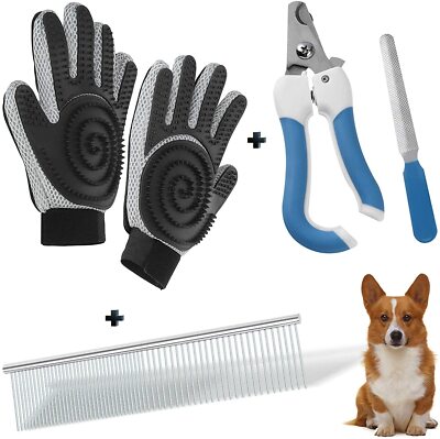 Steel Comb/Pet Nail Clippers/Pet Grooming Glove/Grooming