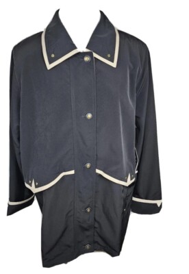 braetan WMS  22/24 Black Biege Trim 100%  Poly Lt Weight Jacket S8