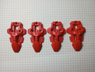 4 Bionicle Lego 44138 in Pearl Red Rahkshi Foot Feet Genuine Lego WYSIWYG 4 pc