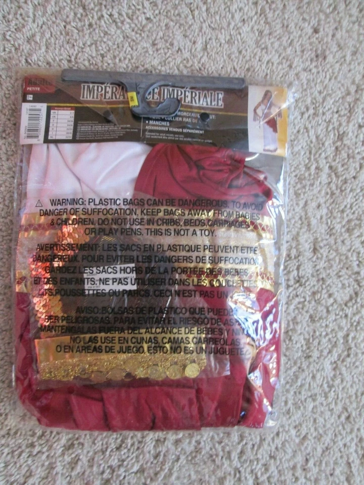 DISFRAZ DE EMPERATRIZ IMPERIAL IMPERIO ROMANO GRIEGO TOGA MUJER ADULTO PEQUEÑO 2-4 Foto 3 de 4