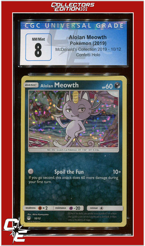 Alolan Meowth graded CGC 8 for sale on eBay