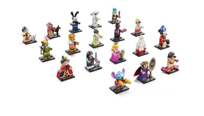 Disney 100th Anniversary Lego Minifigures Series Complete Collection of 12 Lego Minifigures 71038