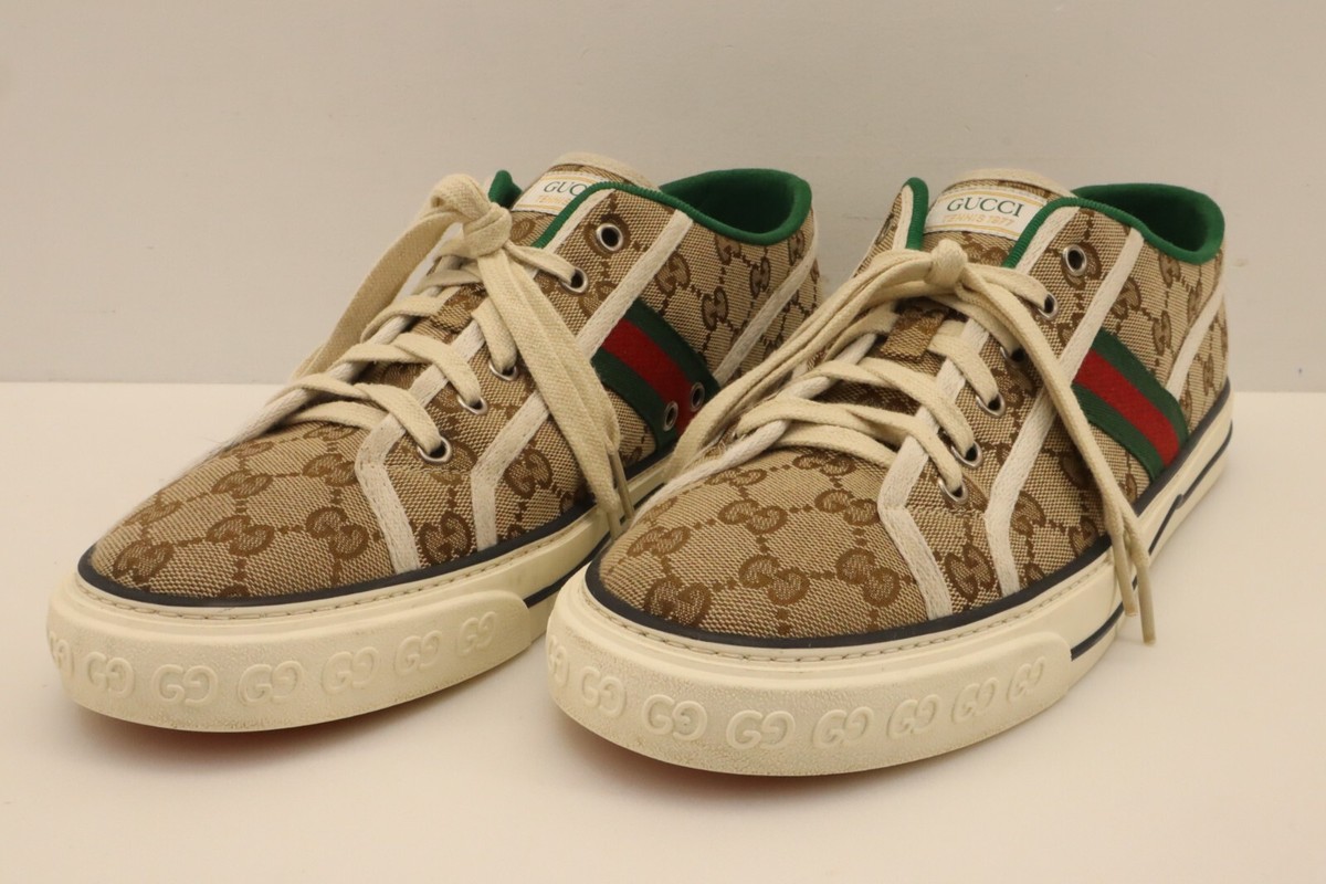 Gucci Tennis 1977 Size 11+ Low-Top Sneaker GG Canvas #20 | eBay