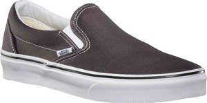charcoal grey vans slip ons