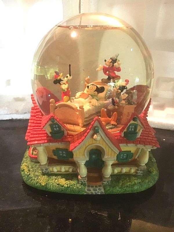 Mickey Mouse through the Years Bed in House Musical Snow Globe-"Wish Upon Star"