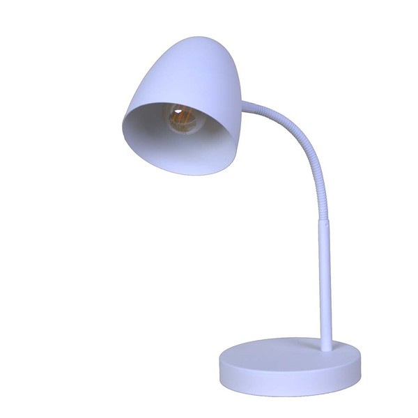 Tischlampe Tischleuchte Nachttischleuchte Weiß Spot Beweglich E14 H 40 Cm-image