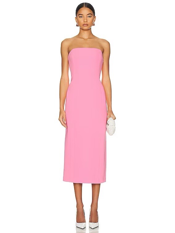 alc elizabeth strapless midi dress ALC Elizabeth Strapless Midi Dress by ALC