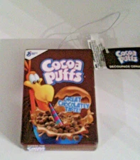 NEW RUZ COCOA PUFFS DECOUPAGE FOOD ORNAMENT FREE SHIP