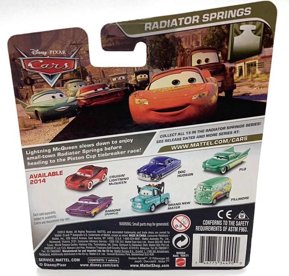 FILLMORE - Cars Disney Pixar - Die Cast 1:55  Originale Mattel BHN64 - 2013 - Immagine 4 di 4