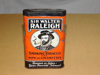 VINTAGE SIR WALTER RALEIGH PIPE & CIGARETTES SMOKING TOBACCO TIN *EMPTY****