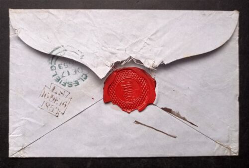 GB Queen Victoria 1/ Embossed 2d Blue SG.55 Cut Square And SG.14 Used On Cover - Picture 3 of 3