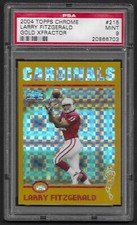 Larry Fitzgerald 2004 Topps Chrome Gold Xfractor 224/279 #215 PSA 9