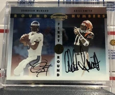 1999 CONTENDERS SSD Donovan McNabb / Akili Smith, ROUND NUMBERS ROOKIE DUAL AUT0