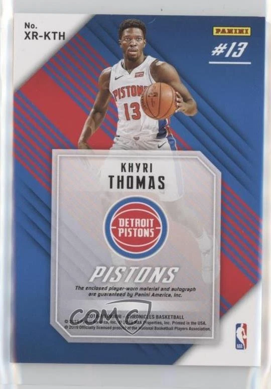 2018 Panini Chronicles XR Rookie Jumbo Swatch /50 Khyri Thomas #XR-KTH Auto RC - Image 2 of 2