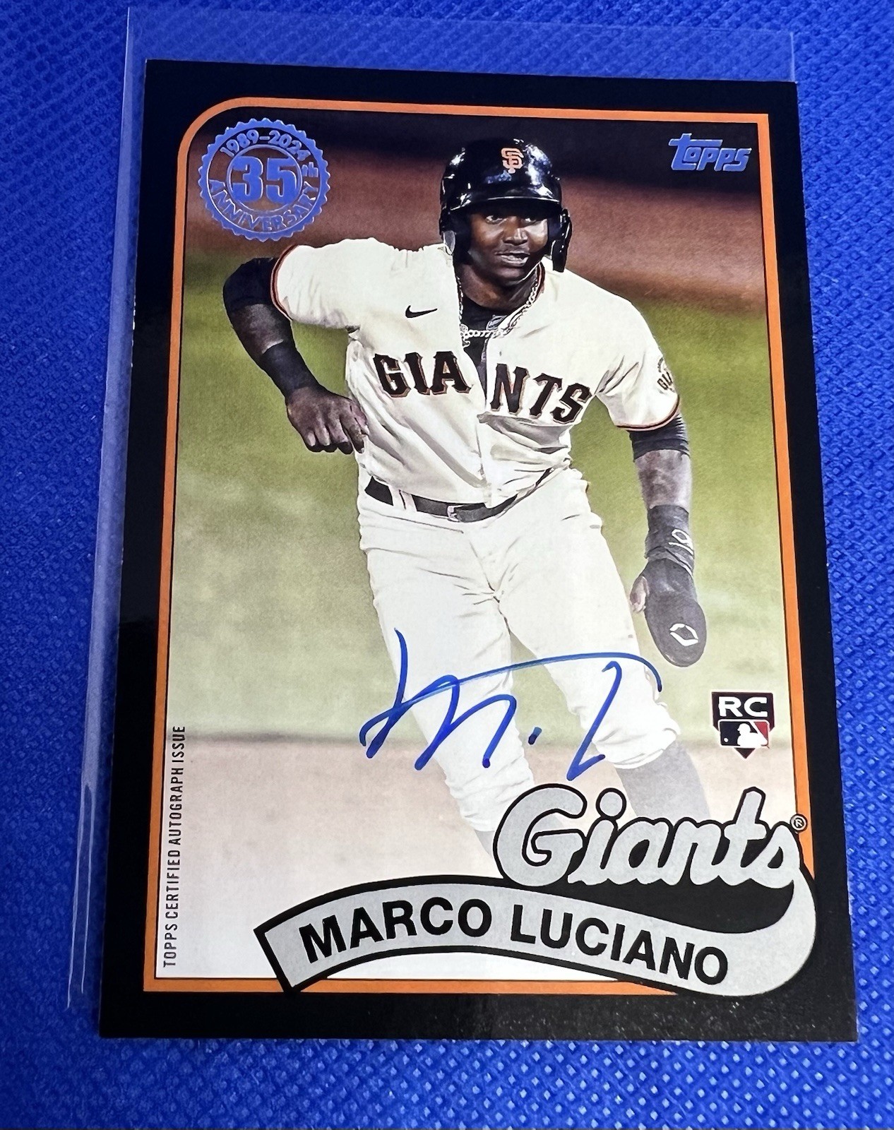 2024 Topps Update 1989 MARCO LUCIANO Auto Black Border /199 RC SF Giants