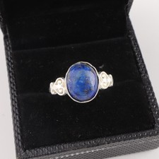 Lapis Lazuli Gemstone 925 Sterling Silver Ring Handmade Jewelry Ring For Gift