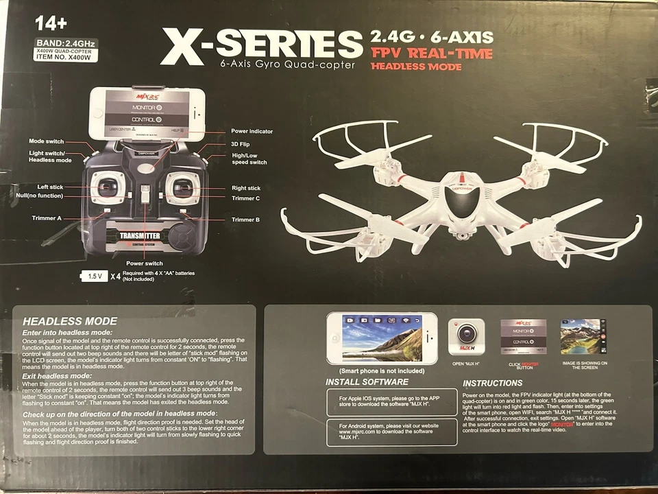 DB Power X-Series 6 axis Gyro Quad-Copter Drone New IOB - Image 3 of 4