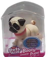 Zuru Pets Alive Booty Shakin Pups Pug 3" Interactive Dog New Sealed Dog Puppy